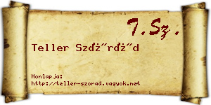 Teller Szórád névjegykártya